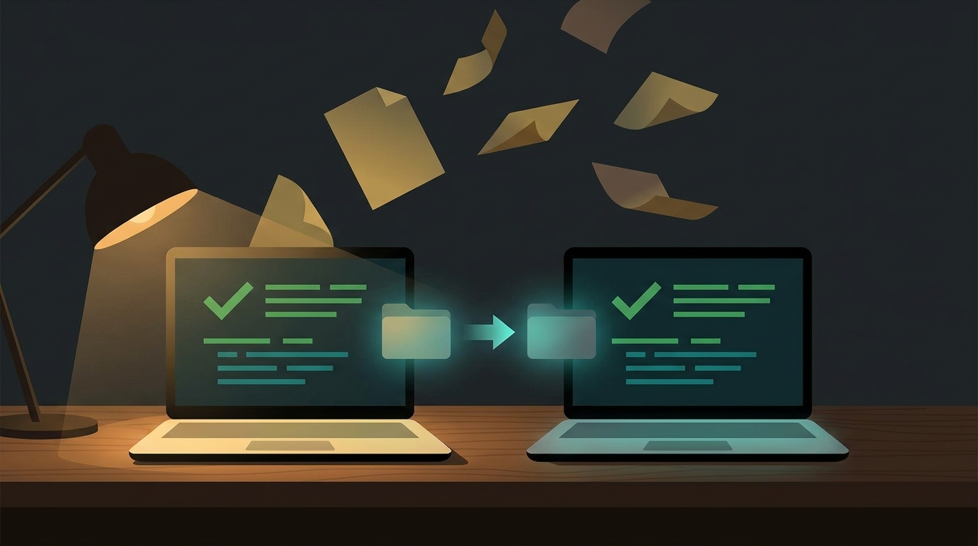Two terminals open, both reading the same skills folder